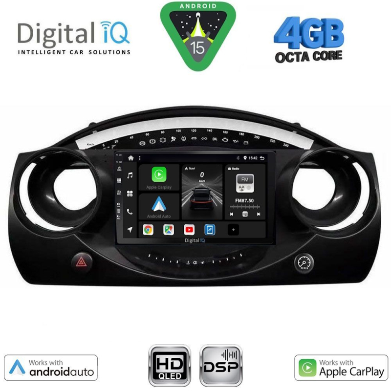 DIGITAL IQ BXF 6063_CPAA (9inc) MULTIMEDIA TABLET for MINI COOPER (R50-R52-R53) mod. 2000-2006 DIGITAL IQ BXF 6063_CPAA (9inc) MULTIMEDIA TABLET for MINI COOPER (R50-R52-R53) mod. 2000-2006