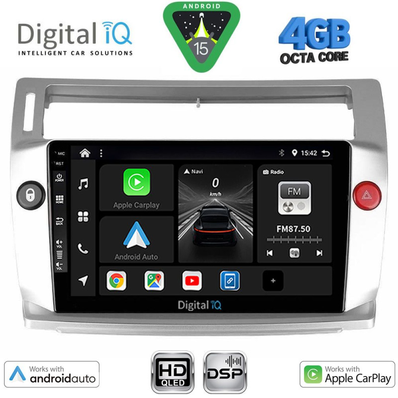 DIGITAL IQ BXF 16084SL_CPAA (9inc) MULTIMEDIA TABLET for CITROEN C4 mod. 2004-2011 (SILVER)