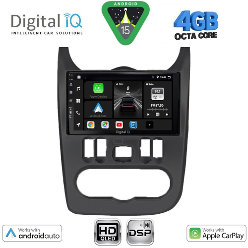 DIGITAL IQ BXF 6101BL_CPAA (9inc) MULTIMEDIA TABLET for DACIA DUSTER – LOGAN – SANDERO mod. 2006-2012 (BLACK)