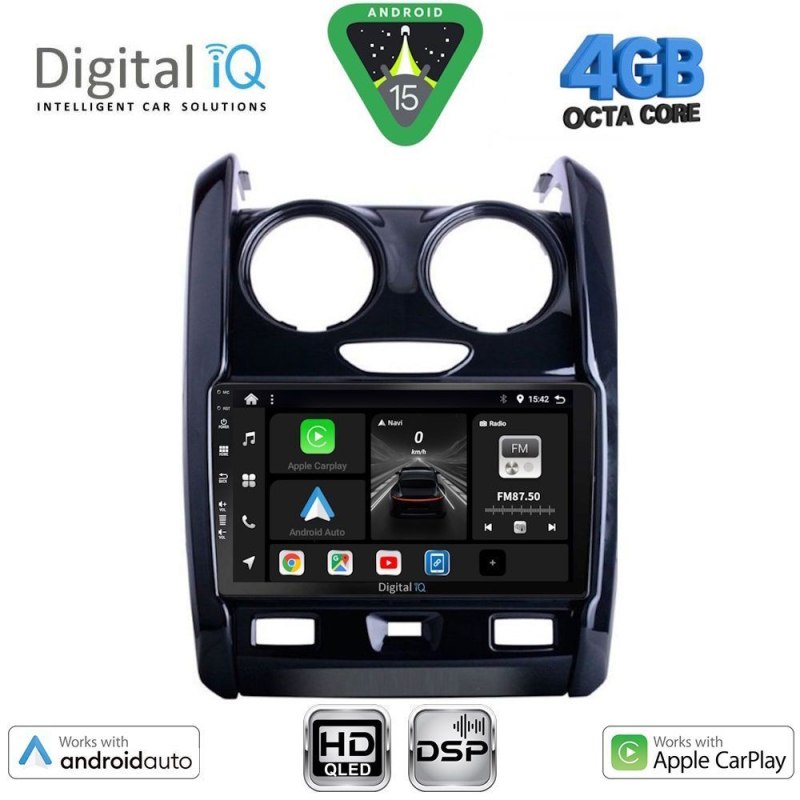 DIGITAL IQ BXF 6103_CPAA (9inc) MULTIMEDIA TABLET for DACIA DUSTER mod. 2012-2019 DIGITAL IQ BXF 6103_CPAA (9inc) MULTIMEDIA TABLET for DACIA DUSTER mod. 2012-2019