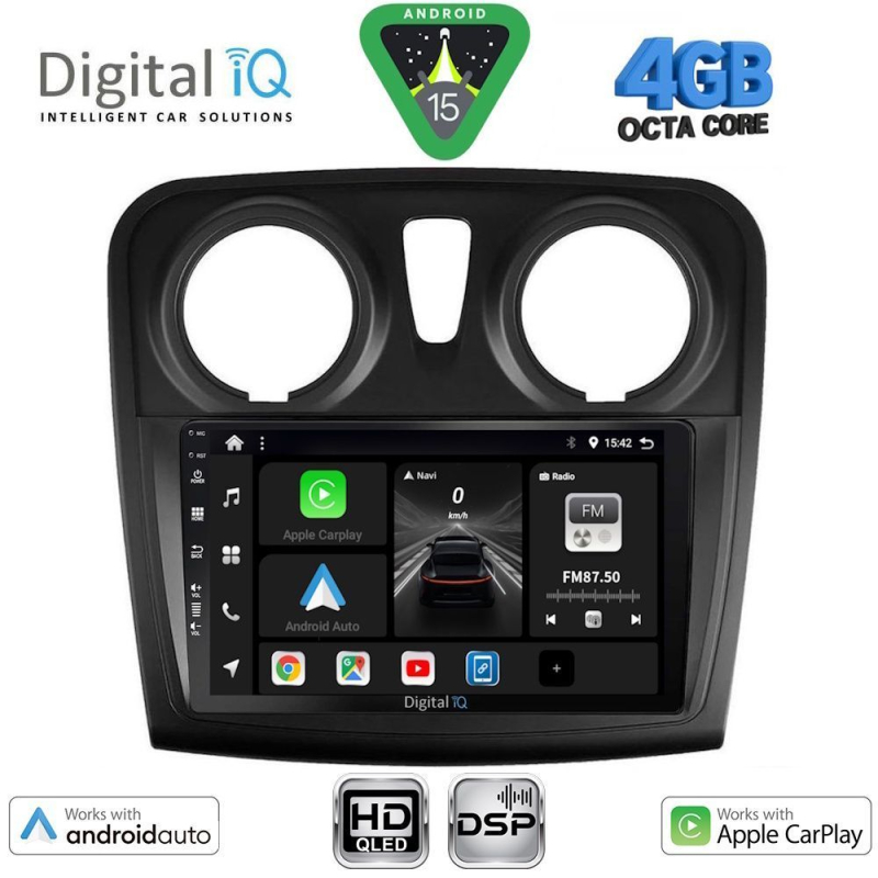 DIGITAL IQ BXF 6108_CPAA (9inc) MULTIMEDIA TABLET for DACIA LOGAN – SANDERO mod. 2012-2019