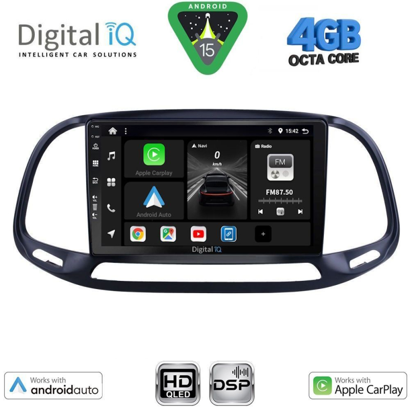 DIGITAL IQ BXF 6138_CPAA (9inc) MULTIMEDIA TABLET for FIAT DOBLO – OPEL COMBO mod. 2015-2018