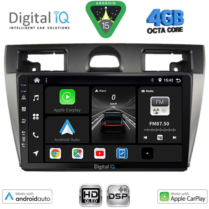 DIGITAL IQ BXF 16153SL_CPAA (9inc) MULTIMEDIA TABLET for FORD FIESTA mod. 2005-2008 (SILVER)