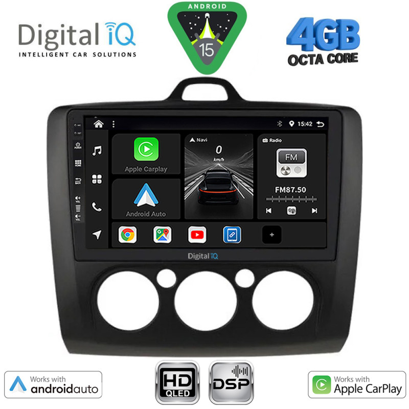 DIGITAL IQ BXF 16156BL_CPAA A/C (9inc) MULTIMEDIA TABLET for FORD FOCUS mod. 2005-2012 (BLACK)