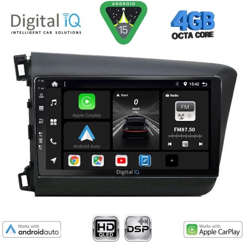 DIGITAL IQ BXF 61904D_CPAA (9inc) MULTIMEDIA TABLET for HONDA CIVIC 4Doors mod. 2012-2016