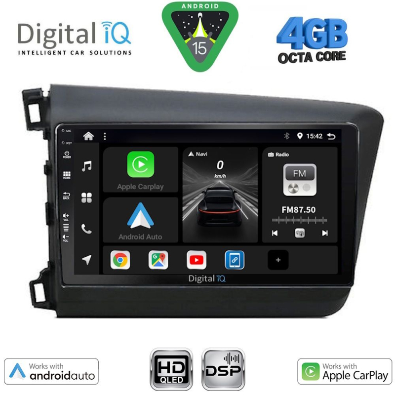 DIGITAL IQ BXF 61904D_CPAA (9inc) MULTIMEDIA TABLET for HONDA CIVIC 4Doors mod. 2012-2016 DIGITAL IQ BXF 61904D_CPAA (9inc) MULTIMEDIA TABLET for HONDA CIVIC 4Doors mod. 2012-2016