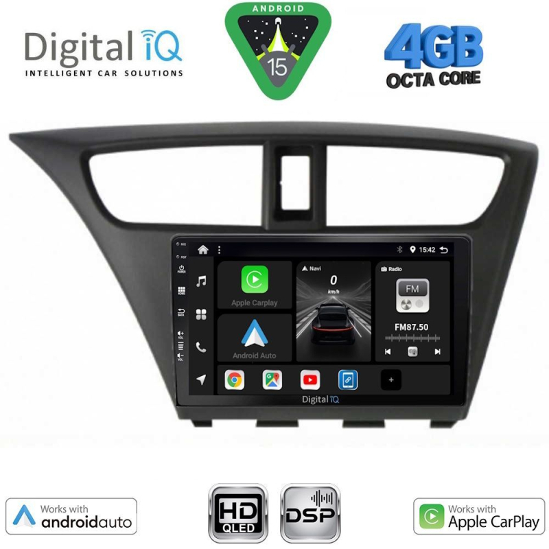 DIGITAL IQ BXF 6190_CPAA (9inc) MULTIMEDIA TABLET for HONDA CIVIC mod. 2012-2016 DIGITAL IQ BXF 6190_CPAA (9inc) MULTIMEDIA TABLET for HONDA CIVIC mod. 2012-2016