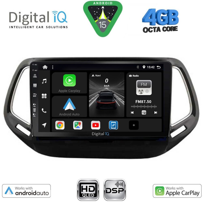 DIGITAL IQ BXF 16278_CPAA (10inc) MULTIMEDIA TABLET for JEEP COMPASS mod. 2016-2021