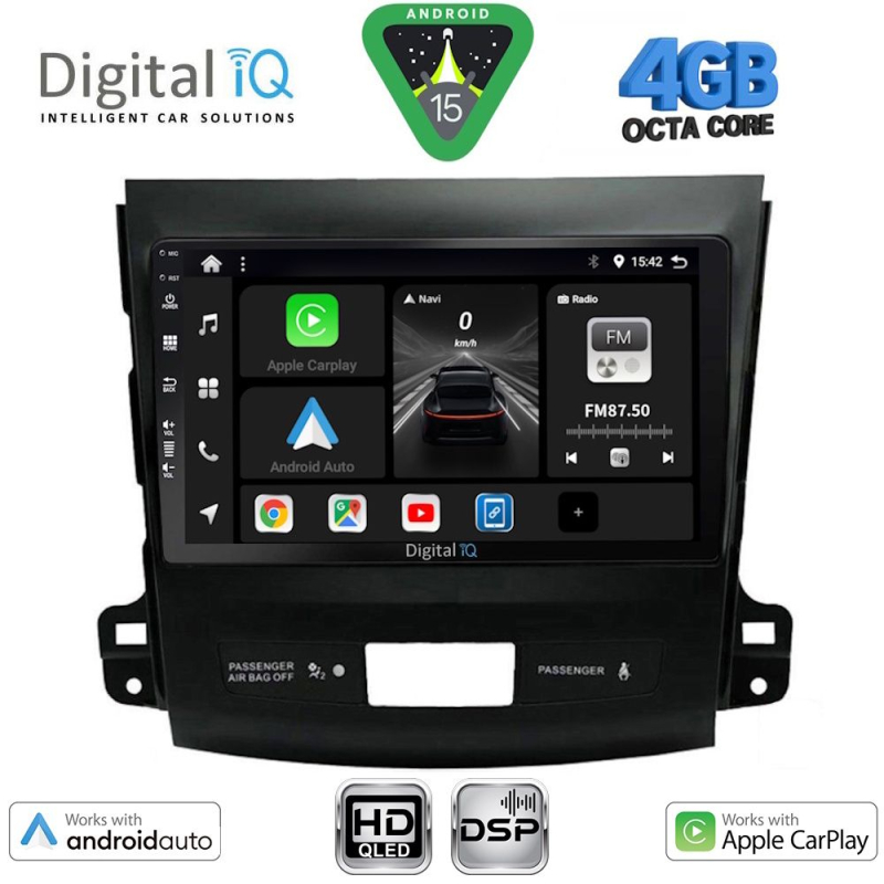 DIGITAL IQ BXF 6442_CPAA (9inc) MULTIMEDIA TABLET for CITROEN C-CROSSER | MITSUBISHI OUTLANDER | PEUGEOT 4007 mod. 2006-2012 DIGITAL IQ BXF 6442_CPAA (9inc) MULTIMEDIA TABLET for CITROEN C-CROSSER | MITSUBISHI OUTLANDER | PEUGEOT 4007 mod. 2006-2012