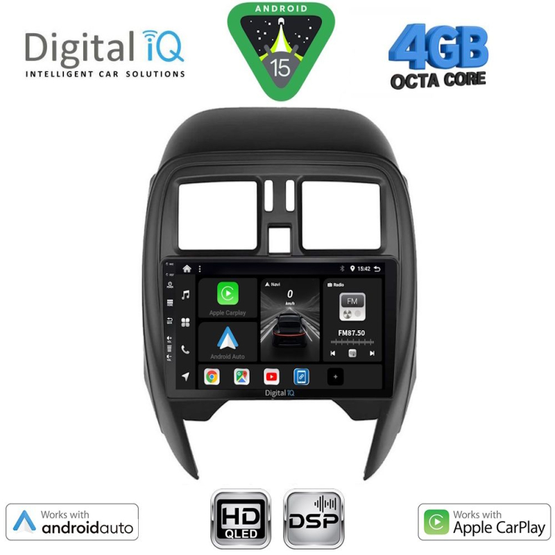 DIGITAL IQ BXF 6451_CPAA (SQUARE) (9inc) MULTIMEDIA TABLET for NISSAN MICRA mod. 2014-2017