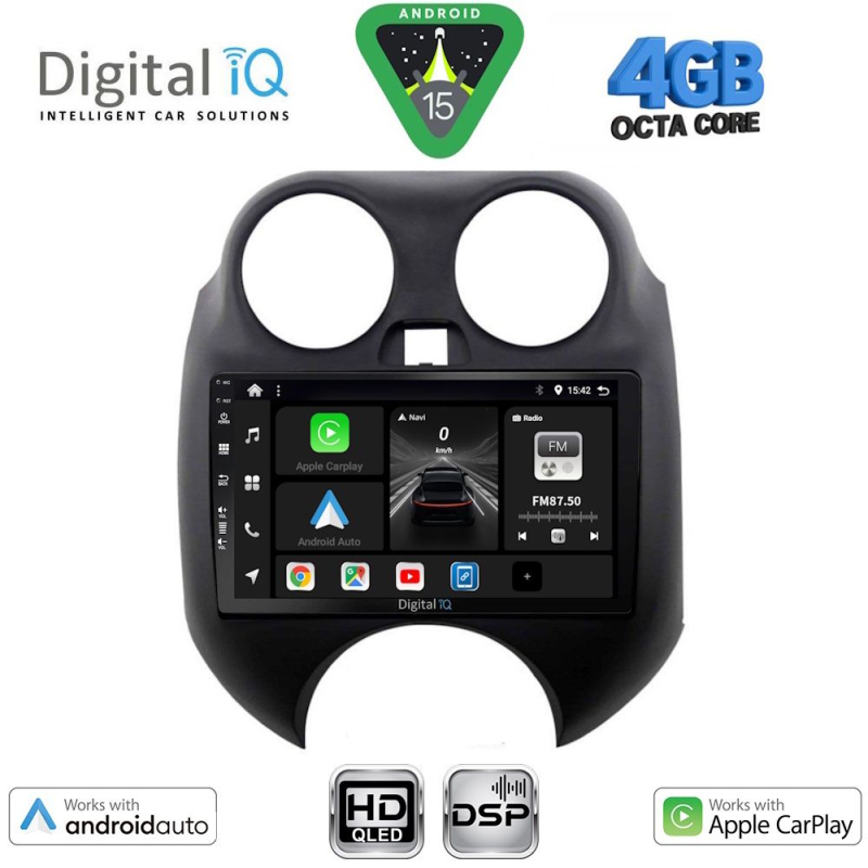 DIGITAL IQ BXF 6459_CPAA (9inc) MULTIMEDIA TABLET for NISSAN MICRA mod. 2010-2014