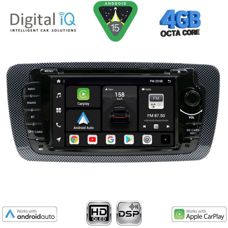 DIGITAL IQ BXF 646_CPAA (7" DVD) MULTIMEDIA SYSTEM for SEAT IBIZA mod. 2008-2015