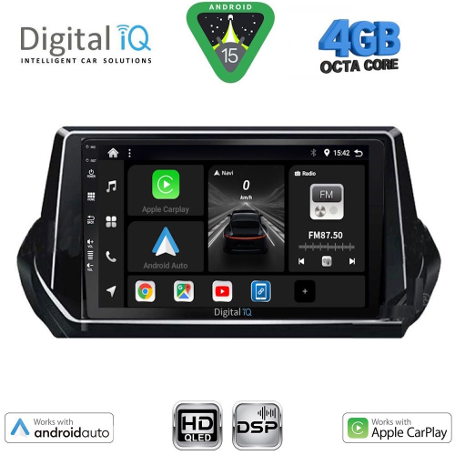 DIGITAL IQ BXF 6509_CPAA (9inc) MULTIMEDIA TABLET for PEUGEOT 208 – 2008 mod. 2021&gt;