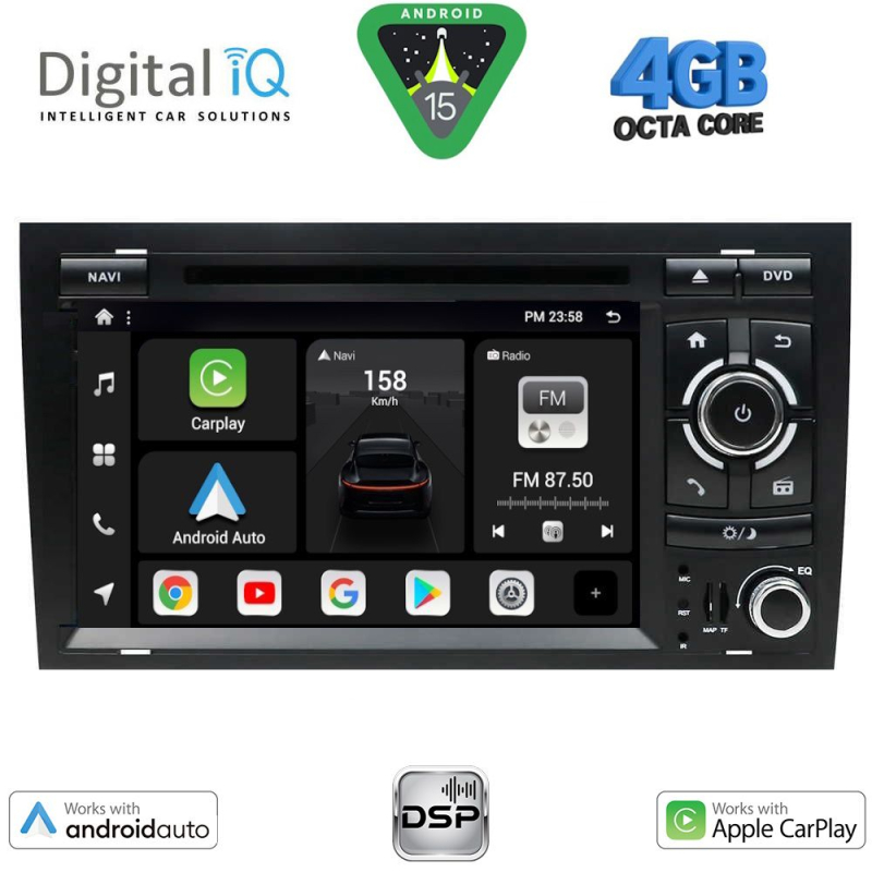 DIGITAL IQ BXF 650_CPAA (7'' DVD) MULTIMEDIA SYSTEM for AUDI A4 mod. 2002-2008 DIGITAL IQ BXF 650_CPAA (7'' DVD) MULTIMEDIA SYSTEM for AUDI A4 mod. 2002-2008