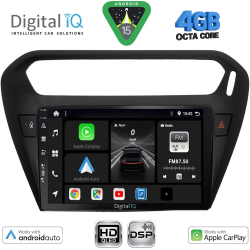 DIGITAL IQ BXF 6511BL_CPAA (9inc) MULTIMEDIA TABLET for CITROEN ELYSEE – PEUGEOT 301 mod. 2013&gt; (BLACK)