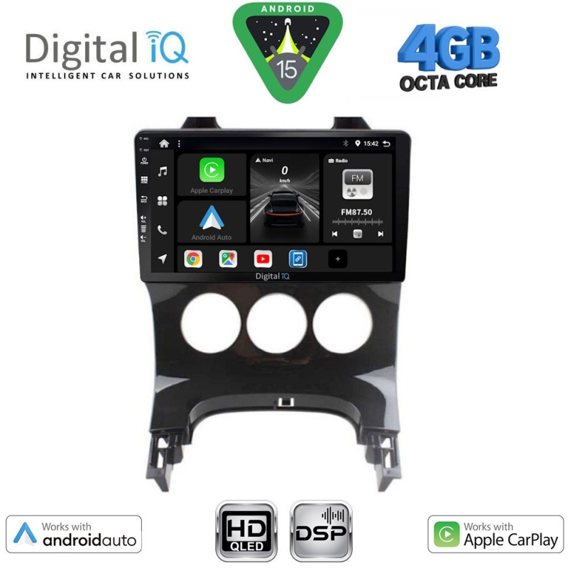 DIGITAL IQ BXF 6515_CPAA A/C (9inc) MULTIMEDIA TABLET for PEUGEOT 3008 mod. 2008-2016 με A/C