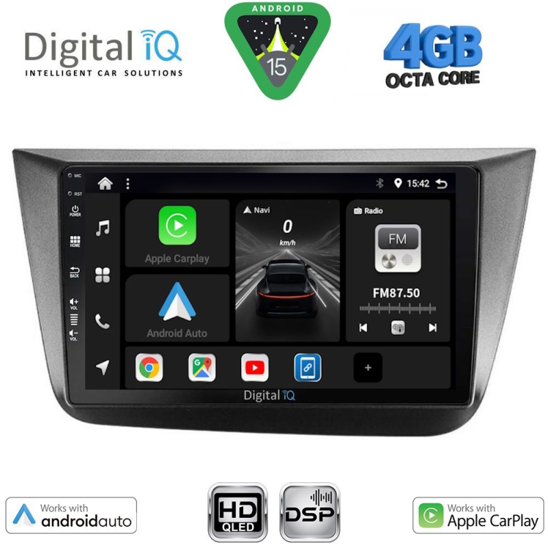 DIGITAL IQ BXF 6570_CPAA (9inc) MULTIMEDIA TABLET for SEAT ALTEA mod. 2004-2015 DIGITAL IQ BXF 6570_CPAA (9inc) MULTIMEDIA TABLET for SEAT ALTEA mod. 2004-2015