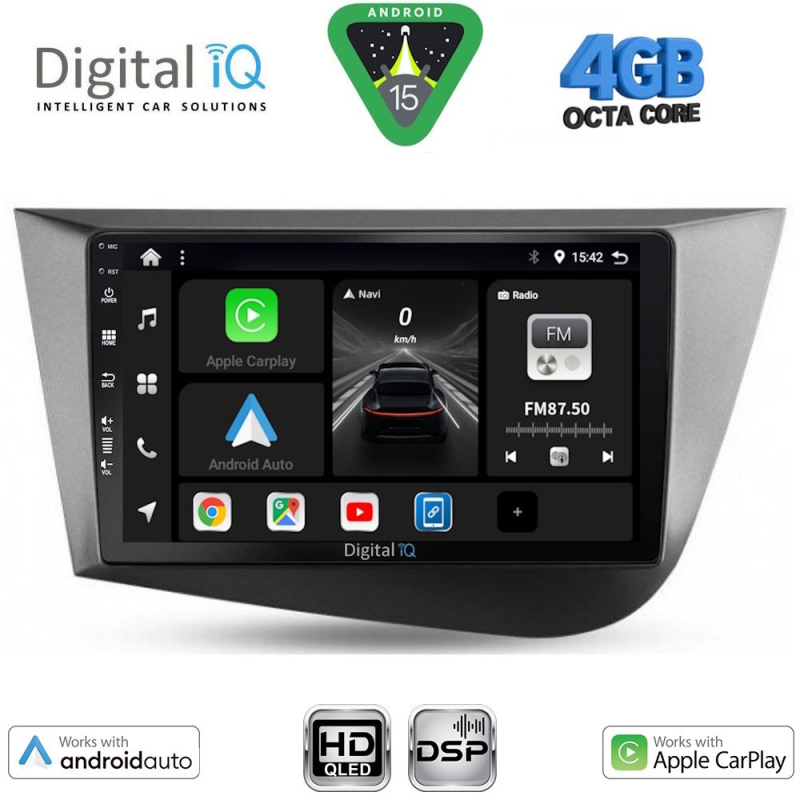 DIGITAL IQ BXF 6574_CPAA (9inc) MULTIMEDIA TABLET for SEAT LEON mod. 2005-2012 DIGITAL IQ BXF 6574_CPAA (9inc) MULTIMEDIA TABLET for SEAT LEON mod. 2005-2012