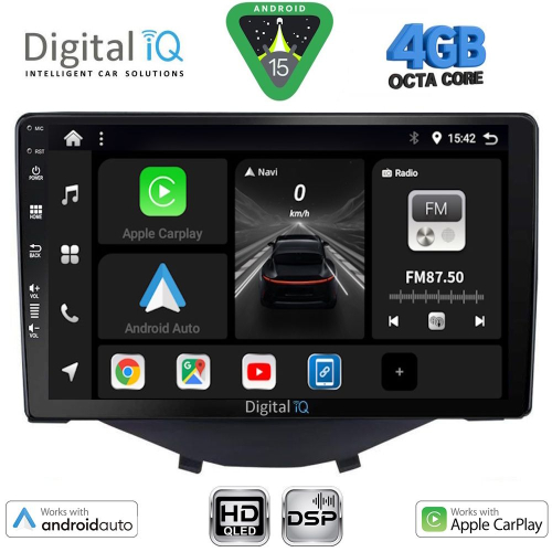 DIGITAL IQ BXF 6715_CPAA CLIMA (9inc) MULTIMEDIA TABLET for CITROEN C1-PEUGEOT 108-TOYOTA AYGO mod. 2014&gt;