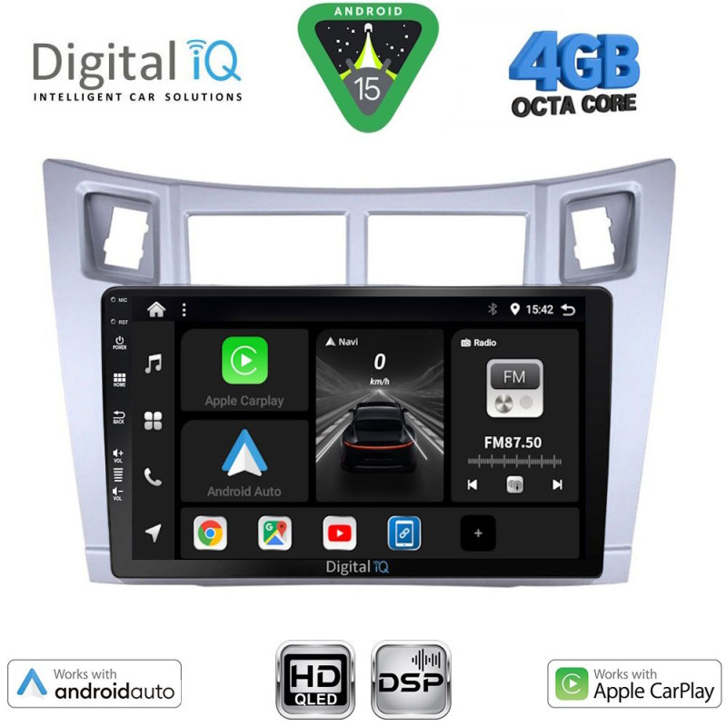DIGITAL IQ BXF 16736SL_CPAA (9inc) MULTIMEDIA TABLET for TOYOTA YARIS mod. 2006-2011 (SILVER)