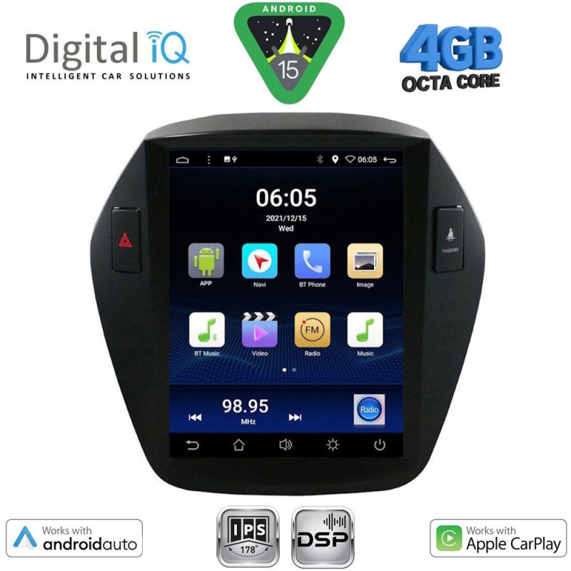 DIGITAL IQ BXF 6896_CPAA TESLA STYLE for HYUNDAI IX35 mod. 2010-2015