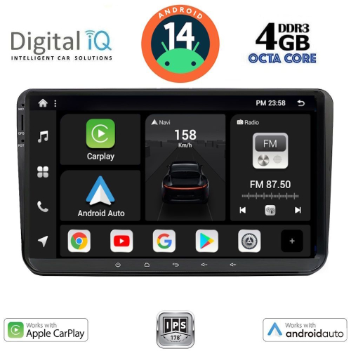 DIGITAL IQ BXF 689_CPAA (9&quot; DECK) MULTIMEDIA SYSTEM for VW – SKODA – SEAT GROUP mod. 2004-2014