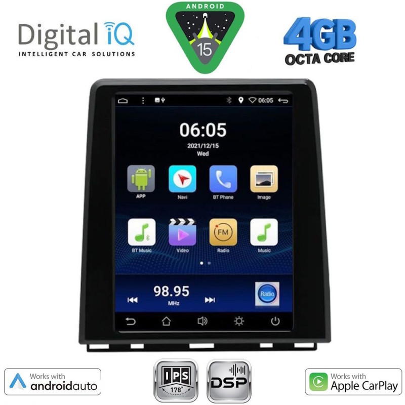 DIGITAL IQ BXF 6947_CPAA (LOW VERSION) TESLA STYLE for RENAULT CLIO - CAPTUR mod. 2019-2026