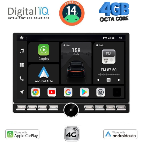 DIGITAL IQ BXF 6950_CPAA (10.1'' DIN) MULTIMEDIA TABLET 1DIN with 4G SIM