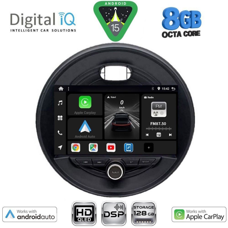 DIGITAL IQ BXF 7066_CPAA (9inc) MULTIMEDIA TABLET for MINI COOPER (F55-56-F57) mod. 2015-2024 - CLUBMAN (F54) mod. 2015-2024 - ROADSTER (F59) mod. 2014-2024 - COUNTRYMAN (F60) mod. 2016-2024