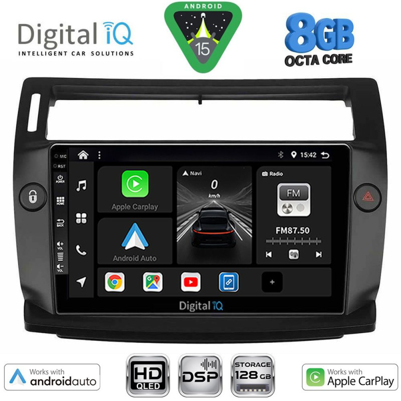 DIGITAL IQ BXF 7084BL_CPAA (9inc) MULTIMEDIA TABLET for CITROEN C4 mod. 2004-2011 (BLACK)