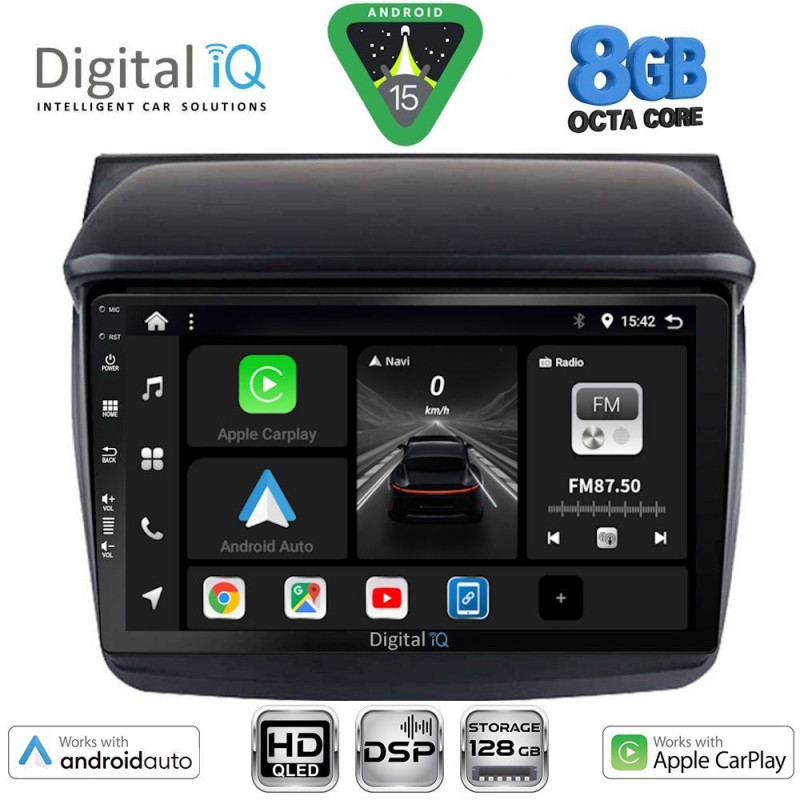 DIGITAL IQ BXF 7436_CPAA (9inc) MULTIMEDIA TABLET for MITSUBISHI L200 mod. 2006-2015