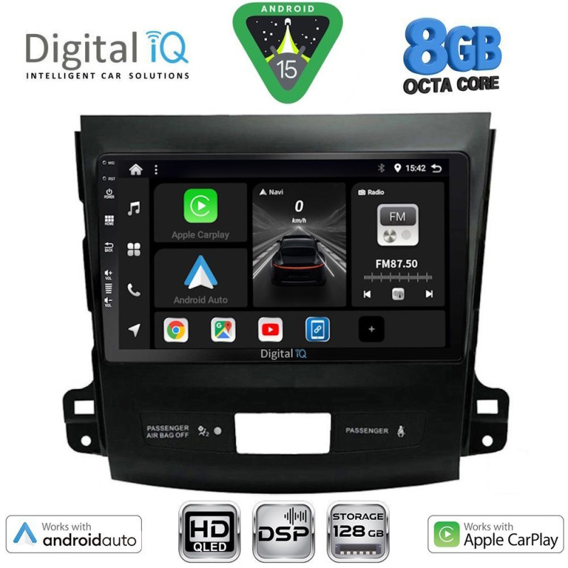 DIGITAL IQ BXF 7442_CPAA (9inc) MULTIMEDIA TABLET for CITROEN C-CROSSER | MITSUBISHI OUTLANDER | PEUGEOT 4007 mod. 2006-2012