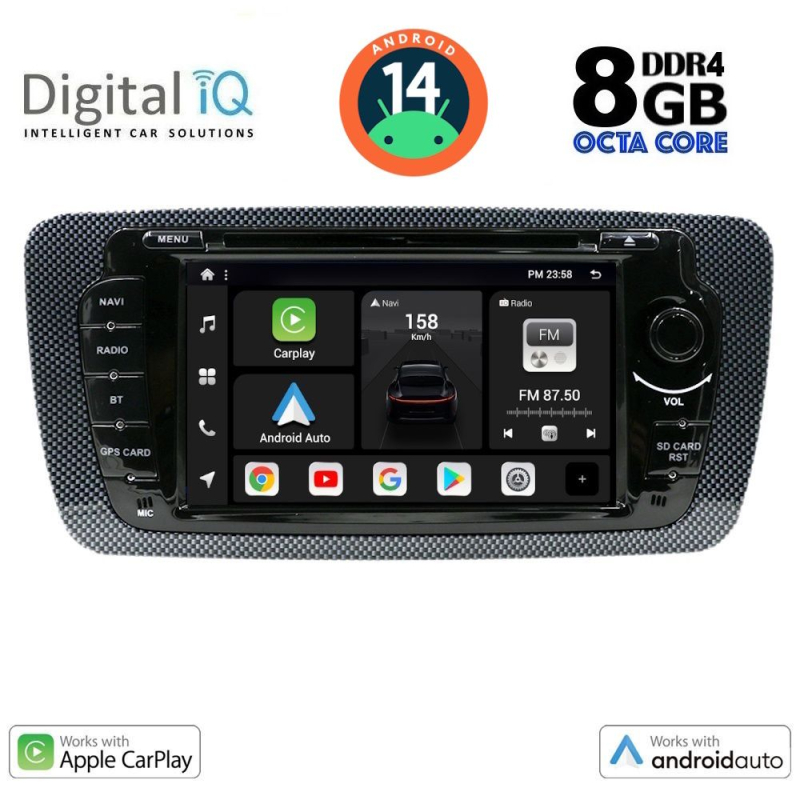 DIGITAL IQ BXF 747_CPAA (7" DVD) MULTIMEDIA SYSTEM for SEAT IBIZA mod. 2008-2015 DIGITAL IQ BXF 747_CPAA (7" DVD) MULTIMEDIA SYSTEM for SEAT IBIZA mod. 2008-2015