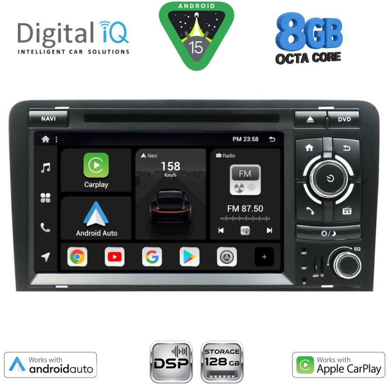 DIGITAL IQ BXF 749_CPAA (7'' DVD) MULTIMEDIA SYSTEM for AUDI A3 mod. 2003-2012 DIGITAL IQ BXF 749_CPAA (7'' DVD) MULTIMEDIA SYSTEM for AUDI A3 mod. 2003-2012