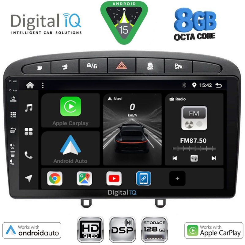 DIGITAL IQ BXF 7513BL_CPAA (9inc) MULTIMEDIA TABLET for PEUGEOT 308 mod.2007-2012 - RCZ mod.2009-2015 (BLACK) DIGITAL IQ BXF 7513BL_CPAA (9inc) MULTIMEDIA TABLET for PEUGEOT 308 mod.2007-2012 - RCZ mod.2009-2015 (BLACK)