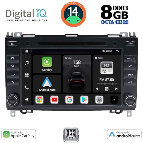 DIGITAL IQ BXF 768_CPAA (8'' DVD) MULTIMEDIA SYSTEM for MERCEDES A – B – SPRINTER – VITO – VIANO mod. 2004-2020