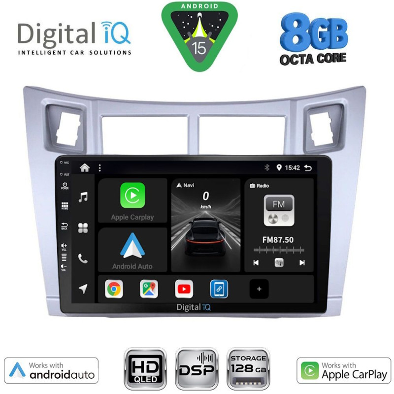DIGITAL IQ BXF 7736SL_CPAA (9inc) MULTIMEDIA TABLET for TOYOTA YARIS mod. 2006-2011 (SILVER)