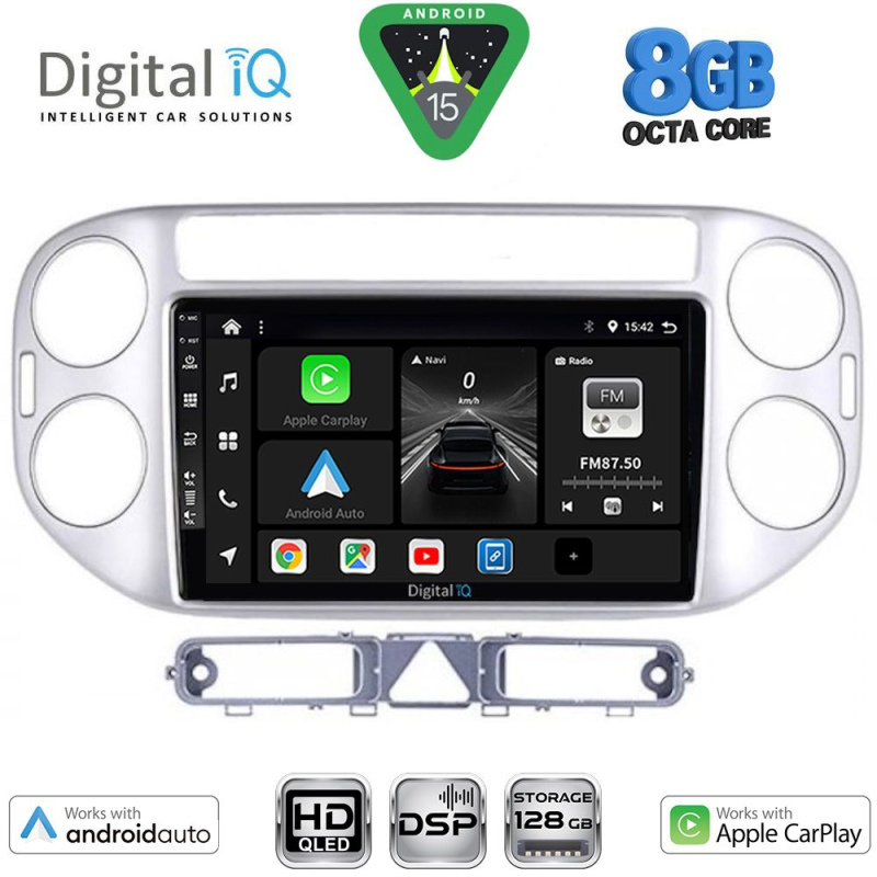 DIGITAL IQ BXF 7759SL_CPAA (9inc) MULTIMEDIA TABLET for VW TIGUAN mod. 2004-2011 (SILVER)