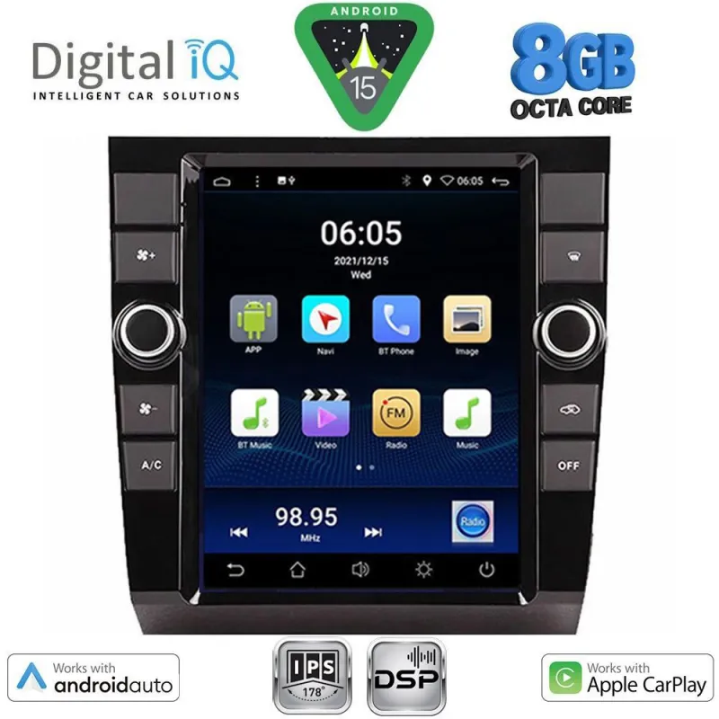 DIGITAL IQ BXF 7904_CPAA TESLA STYLE for AUDI A4 mod. 2002-2008