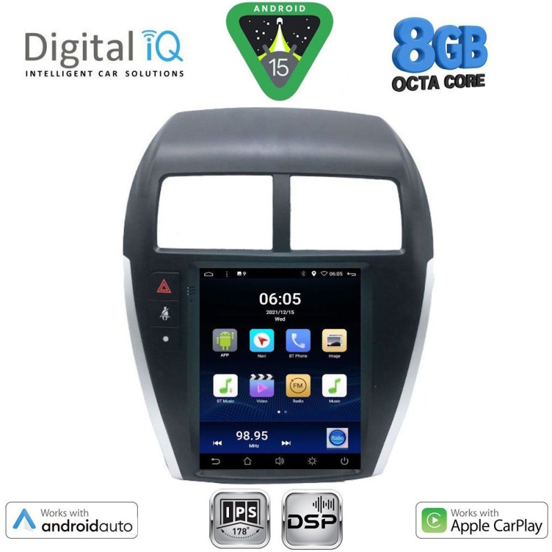 DIGITAL IQ BXF 7952_CPAA TESLA STYLE for MITSUBISHI ASX mod. 2009-2020