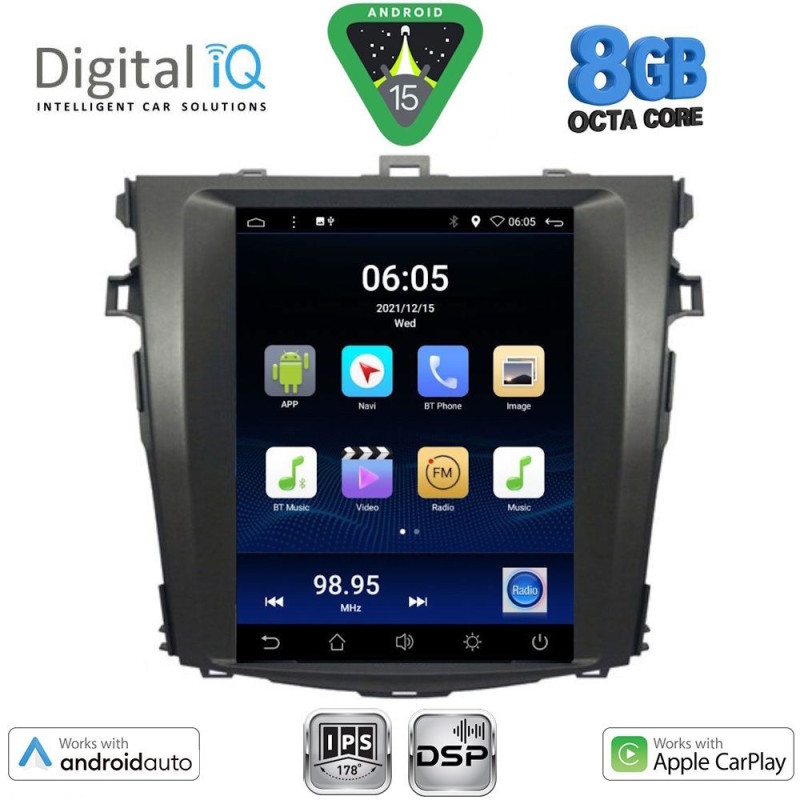 DIGITAL IQ BXF 7963_CPAA TESLA STYLE for TOYOTA COROLLA 4D mod. 2006-2012