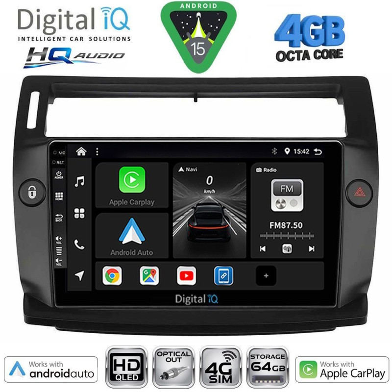 DIGITAL IQ BXK 19084BL_CPAA (9inc) MULTIMEDIA TABLET for CITROEN C4 mod. 2004-2011 (BLACK)