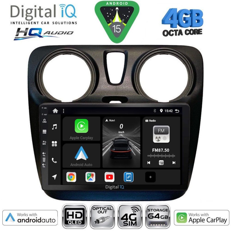 DIGITAL IQ BXK 19112_CPAA (9inc) MULTIMEDIA TABLET for DACIA DOKKER mod. 2012-2022