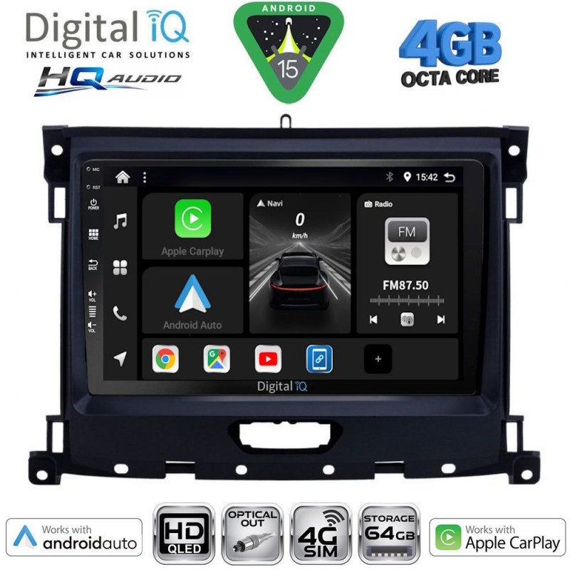DIGITAL IQ BXK 19173_CPAA (9inc) MULTIMEDIA TABLET for FORD RANGER mod. 2018-2023