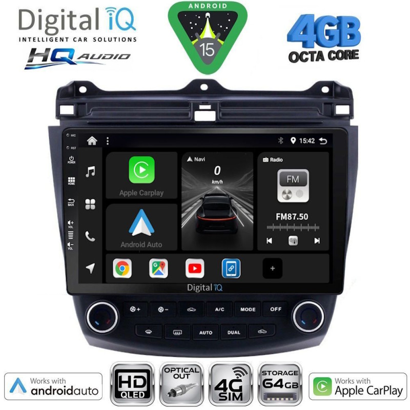 DIGITAL IQ BXK 19182_CPAA (10inc) MULTIMEDIA TABLET for HONDA ACCORD mod. 2003-2007