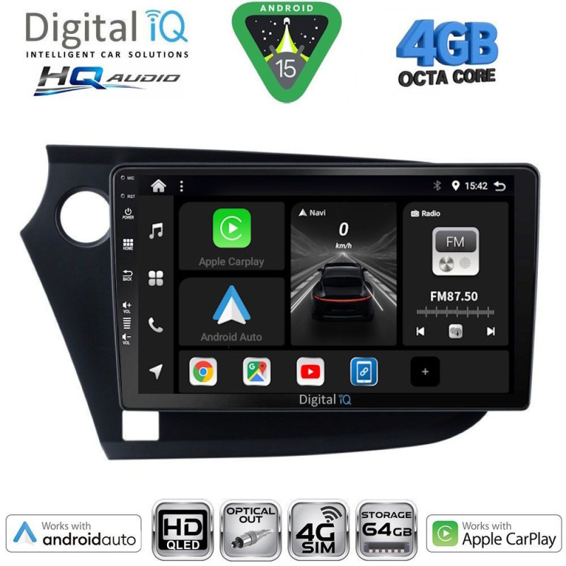 DIGITAL IQ BXK 19205_CPAA (9inc) MULTIMEDIA TABLET for HONDA INSIGHT mod. 2009-2014