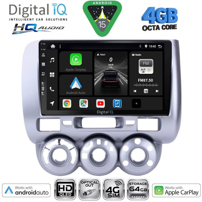 DIGITAL IQ BXK 19210_CPAA A/C (9inc) MULTIMEDIA TABLET for HONDA JAZZ mod. 2002-2008