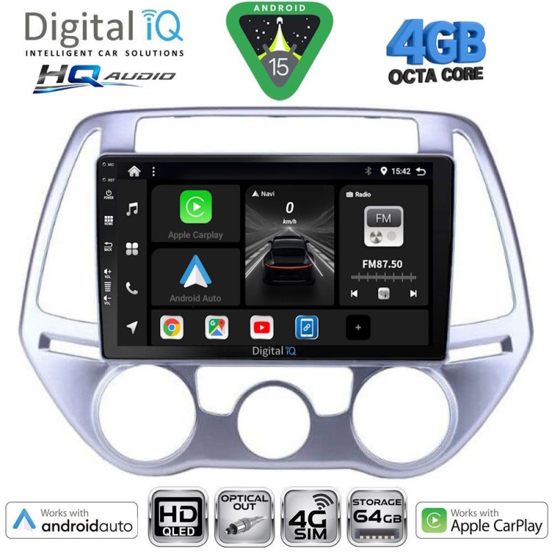 DIGITAL IQ BXK 19227_CPAA A/C (9inc) MULTIMEDIA TABLET for HYUNDAI i20 mod. 2008-2012