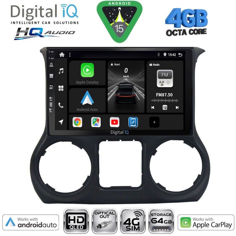 DIGITAL IQ BXK 19295_CPAA (10inc) MULTIMEDIA TABLET for JEEP WRANGLER mod. 2011-2014
