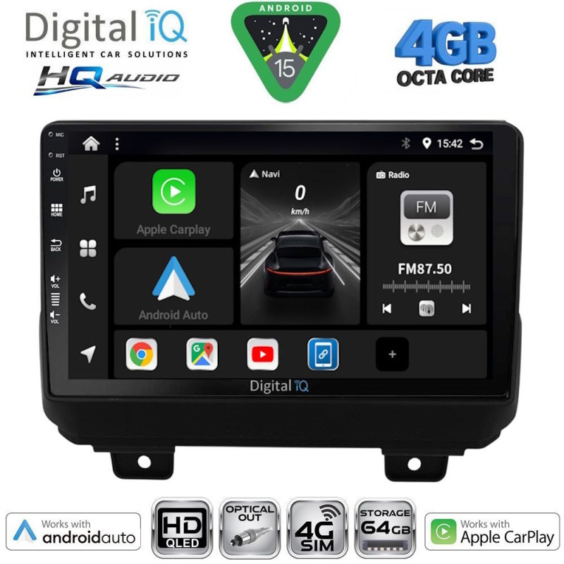 DIGITAL IQ BXK 19298_CPAA (9inc) MULTIMEDIA TABLET for JEEP WRANGLER mod. 2018-2026